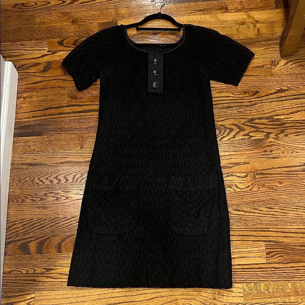 Phoebe Couture Black Lace Detail Dress